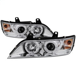 ( Spyder ) - Projector Headlights - LED Halo - Chrome - High H1 (Included) - Low H1 (Included)