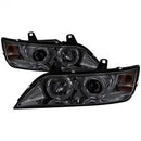 ( Spyder ) - Projector Headlights - LED Halo - Smoke - High H1 (Included) - Low H1 (Included)