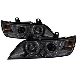( Spyder ) - Projector Headlights - LED Halo - Smoke - High H1 (Included) - Low H1 (Included)