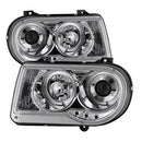 ( Spyder ) - Projector Headlights - LED Halo - LED ( Replaceable LEDs ) - Chrome - High H1 (Included) - Low 9006 (Not Included)