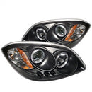 ( Spyder ) - Projector Headlights - LED Halo - LED ( Replaceable LEDs ) - Black - High H1 (Included) - Low H1 (Included)