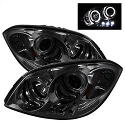 ( Spyder ) - Projector Headlights - LED Halo - LED ( Replaceable LEDs ) - Smoke - High H1 (Included) - Low H1 (Included)
