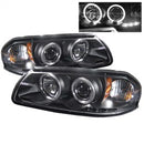 ( Spyder ) - Projector Headlights - LED Halo - LED ( Replaceable LEDs ) - Black - High H1 (Included) - Low H1 (Included)