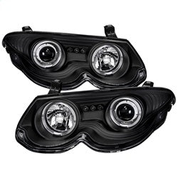 ( Spyder ) - Projector Headlights - LED Halo - LED ( Replaceable LEDs ) - Black - High H1 (Included) - Low H1 (Included)