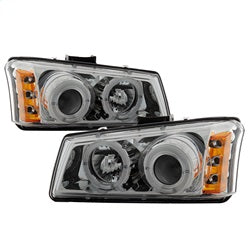 ( Spyder ) - Projector Headlights - Amber Reflector - Chrome - Hi