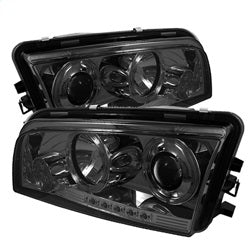 ( Spyder ) - Projector Headlights - Halogen Model Only ( Not Compatiable With Xenon/HID Model ) - LED Halo - LED ( Replaceable LEDs ) - Smoke - High H1 (Included) - Low 9006 (Not Included)