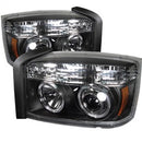 ( Spyder ) - Projector Headlights - LED Halo - Black - High H1 (Included) - Low H1 (Included)