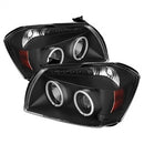 ( Spyder ) - Projector Headlights - CCFL Halo - LED ( Replaceable LEDs ) - Black - High H1 (Included) - Low 9006 (Not Included)