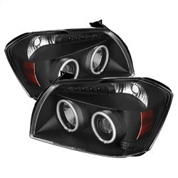( Spyder ) - Projector Headlights - CCFL Halo - LED ( Replaceable LEDs ) - Black - High H1 (Included) - Low 9006 (Not Included)