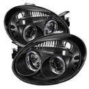 ( Spyder ) - Projector Headlights - LED Halo - LED ( Replaceable LEDs ) - Black - High H1 (Included) - Low H1 (Included)