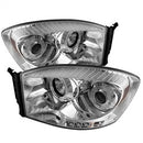 ( Spyder ) - Projector Headlights - LED Halo - LED ( Replaceable LEDs ) - Chrome - High H1 (Included) - Low H1 (Included)