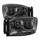 ( Spyder ) - Projector Headlights - LED Halo - LED ( Replaceable LEDs ) - Smoke - High H1 (Included) - Low H1 (Included)