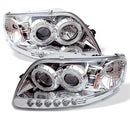 ( Spyder ) - LED Halo - Amber Reflector - LED ( Replaceable LEDs ) - Chome - High 9005 (Included) - Low H3 (Included)