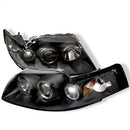 ( Spyder ) - Projector Headlights - LED Halo - Black - High H1 (Included) - Low H1 (Included)