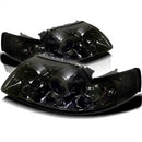 ( Spyder ) - Projector Headlights - LED Halo - Smoke - High H1 (Included) - Low H1 (Included)