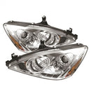 ( Spyder ) - Projector Headlights - LED Halo - Amber Reflector - LED ( Replaceable LEDs ) - Chrome - High H1 (Included) - Low H1 (Included)
