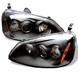 ( Spyder ) - LED Halo - Amber Reflector - Black - High H1 (Included) - Low H1 (Included)