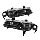 ( Spyder ) - Projector Headlights - LED Halo - Black - High H1 (Included) - Low H1 (Included)