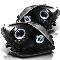 ( Spyder ) - Projector Headlights - LED Halo - Black - High H1 (Included) - Low H1 (Included)