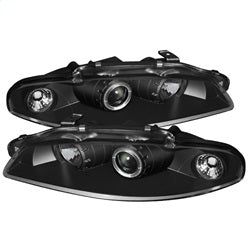 ( Spyder ) - Projector Headlights - LED Halo - Black - High H1 (Included) - Low H1 (Included)