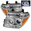 ( Spyder ) - Projector Headlights - LED Halo - LED ( Replaceable LEDs ) - Chrome - High H1 (Included) - Low H1 (Included)