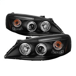 ( Spyder ) - Projector Headlights - LED Halo - LED ( Replaceable LEDs ) - Black - High H1 (Included) - Low H1 (Included)