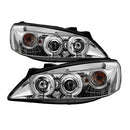 ( Spyder ) - Projector Headlights - LED Halo - LED ( Replaceable LEDs ) - Chrome - High H1 (Included) - Low H1 (Included)