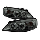 ( Spyder ) - Projector Headlights - LED Halo - LED ( Replaceable LEDs ) - Smoke - High H1 (Included) - Low H1 (Included)