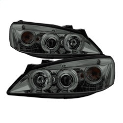 ( Spyder ) - Projector Headlights - LED Halo - LED ( Replaceable LEDs ) - Smoke - High H1 (Included) - Low H1 (Included)