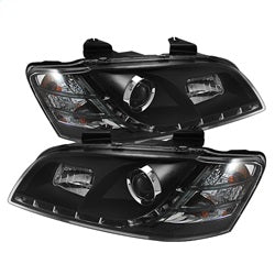 ( Spyder ) - Projector Headlights - DRL - Black - High H1 (Included) - Low H7 (Included)