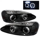 ( Spyder ) - Projector Headlights - LED Halo - LED ( Replaceable LEDs ) - Black - High H1 (Included) - Low H1 (Included)