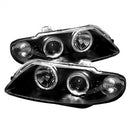 ( Spyder ) - Projector Headlights - LED Halo - LED ( Replaceable LEDs ) - Black - High H1 (Included) - Low H1 (Included)