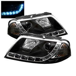 ( Spyder ) - Projector Headlights - DRL - Black - High H1 (Included) - Low H1 (Included)