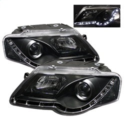 ( Spyder ) - Projector Headlights - DRL - Black - High H1 (Included) - Low H1 (Included)