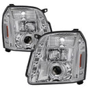 ( Spyder ) - Projector Headlights - LED Halo - LED ( Replaceable LEDs ) - Chrome - High H1 (Included) - Low H1 (Included)