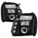 ( Spyder ) - Projector Headlights - LED Halo - LED ( Replaceable LEDs ) - Black - High H1 (Included) - Low H1 (Included)