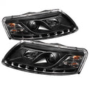 ( Spyder ) - Projector Headlights - Halogen Model Only ( Not Compatible With Xenon/HID Model ) - DRL - Black - High H1 (Included) - Low H1 (Included)