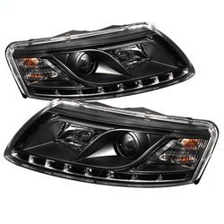 ( Spyder ) - Projector Headlights - Halogen Model Only ( Not Compatible With Xenon/HID Model ) - DRL - Black - High H1 (Included) - Low H1 (Included)