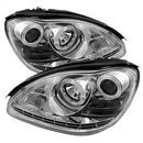 ( Spyder ) - Projector Headlights - Xenon/HID Model Only ( Not Compatible With Halogen Model ) - DRL - Chrome - High H7 (Included) - Low D2R (Not Included)