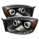 ( Spyder ) - Projector Headlights - CCFL Halo - LED ( Replaceable LEDs ) - Black - High H1 (Included) - Low H1 (Included)