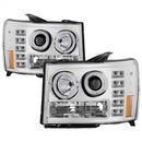 ( Spyder ) - Projector Headlights - CCFL Halo- LED ( Replaceable LEDs ) - Chrome - High H1 (Included) - Low H1 (Included)