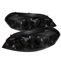 ( Spyder ) - Projector Headlights - LED Halo - LED ( Replaceable LEDs ) - Smoke - High H1 (Included) - Low H1 (Included)