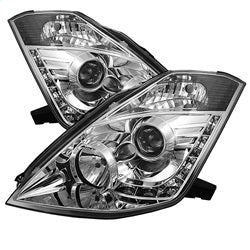 ( Spyder ) - Projector Headlights - Xenon/HID Model Only ( Not Compatible With Halogen Model ) - DRL - Chrome - High H7 (Included) - Low D2R (Not Included)