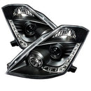 ( Spyder ) - Projector Headlights - Xenon/HID Model Only ( Not Compatible With Halogen Model ) - DRL - Black - High H7 (Included) - Low D2R (Not Included)