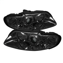 ( Spyder ) - Projector Headlights - LED Halo - LED ( Replaceable LEDs ) - Smoke - High H1 (Included) - Low H1 (Included)