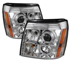 ( Spyder ) - Projector Headlights - Halogen Model Only ( Not Compatible With Xenon/HID Model ) - LED Halo - DRL - Chrome - High H1 (Included) - Low H7 (Included)