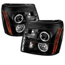 ( Spyder ) - Projector Headlights - Halogen Model Only ( Not Compatible With Xenon/HID Model ) - LED Halo - DRL - Black - High H1 (Included) - Low H7 (Included)