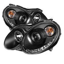 ( Spyder ) - Projector Headlights - Halogen Model Only ( Not Compatible With Xenon/HID Model ) - LED Halo - DRL - Black - High H1 (Included) - Low H7 (Included)