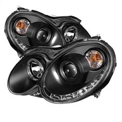 ( Spyder ) - Projector Headlights - Halogen Model Only ( Not Compatible With Xenon/HID Model ) - LED Halo - DRL - Black - High H1 (Included) - Low H7 (Included)