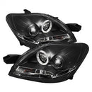 ( Spyder ) - Projector Headlights - LED Halo - DRL - Black - High H1 (Included) - Low H1 (Included)